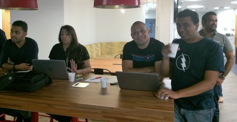 Some of the MCB team members at the Digital Factory
